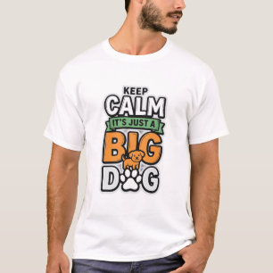 Houd je kalm Grote Hond Vintage Vector Design_1 T-shirt