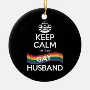 Houd Je Kalm Ik Ben De Gay Man Vrouw Vader LGBT Pr Keramisch Ornament