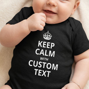 Houd je kalm op maat gemaakte citaat template baby romper