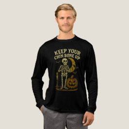 Houd je kin bot omhoog- Halloween skelet Tri-Blend Shirt