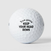 Houd Je Kop Erbij Quote Golfballen (Voorkant)