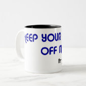 HOUD JE KRANTEN UIT. grote mok met twee tonijnen (Voorkant links)