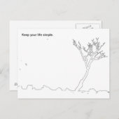 Houd je leven eenvoudig briefkaart (Voorkant / Achterkant)