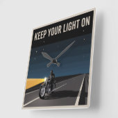 Houd Je Licht Aan Vierkante Klok (Hoek)