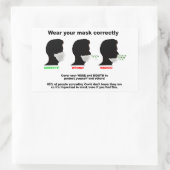 Houd je mond en neus bedekt met papieren stickers (Tas)