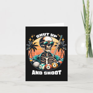 Houd je mond en schiet grappige biljart Shirt 9 LL Kaart