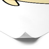 Houd je ogen gepeld grappig banaan woordje poster (Hoek)