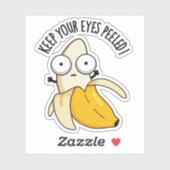Houd je ogen gepeld grappig banaan woordje sticker (Vel)