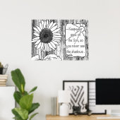 Houd je ogen op de Zoon, zonnebloempel Poster (Thuiskantoor)