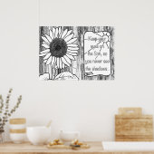 Houd je ogen op de Zoon, zonnebloempel Poster (Keuken)