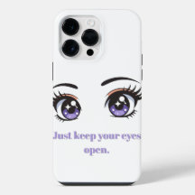 "Houd je ogen open" Anime Esthetische Telefoonhoes