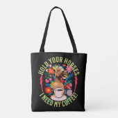 Houd je paarden vast, ik heb mijn koffie nodig! gr tote bag (Achterkant)
