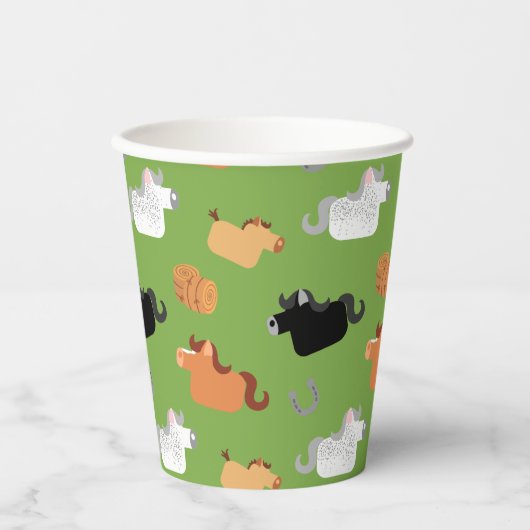 Houd je paarden vast papieren bekers (Voorkant)