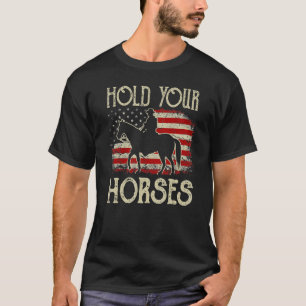 Houd Je Paarden Vintage Western Rodeo Land Usa T-shirt
