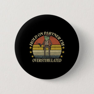 Houd je partner vast in een overgestimuleerde cowb ronde button 5,7 cm