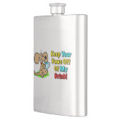 "Houd je poten uit mijn Drink!" Heupflesje (Links)