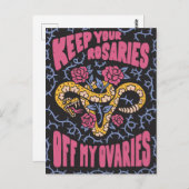Houd je Rosaries uit mijn eierstokken Briefkaart (Voorkant / Achterkant)