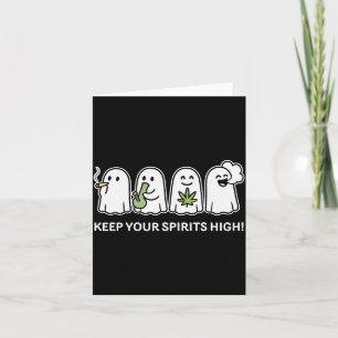 Houd Je Srits Hoog Spook dat Wiet Rookt Halloween  Kaart