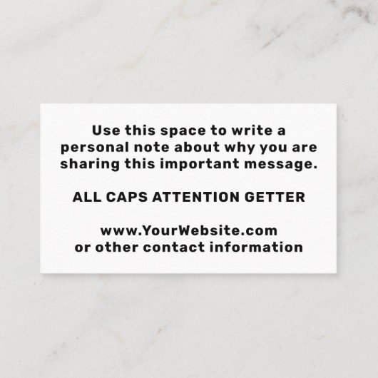 Houd je theologie van mijn biologie pro-choice visitekaartje (Achterkant)