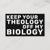 Houd je theologie van mijn biologie pro-choice visitekaartje (Voorkant)