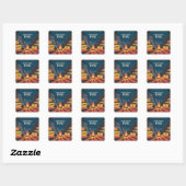 Houd Je Vuur Gaande Vierkante Sticker (Vel)