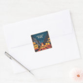 Houd Je Vuur Gaande Vierkante Sticker (Envelop)