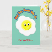 Houd je zonnige kant omhoog Novelty Fried Egg Grap Kaart (Gele Bloem)