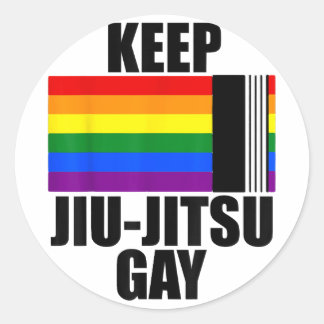 Houd Jiu Jitsu Gay Shirt LGBT Gay Pride Maand 2024 Ronde Sticker