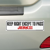 Houd juiste  Bumpersticker (Op auto)