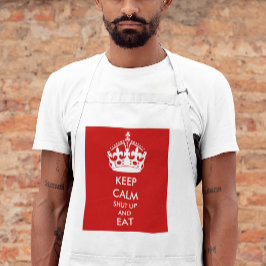 HOUD KALK dicht en eet Schort uit