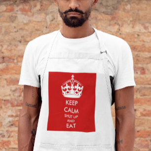 HOUD KALK dicht en eet Schort uit