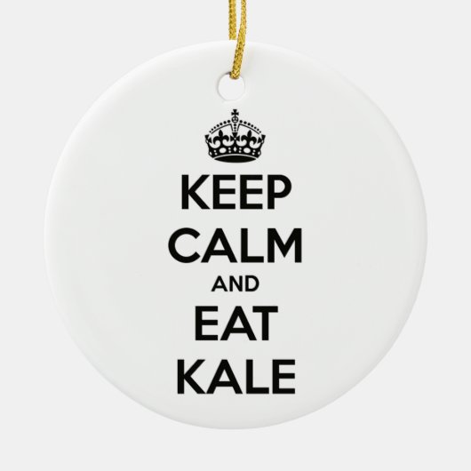 HOUD KALK EN EAT KALE KERAMISCH ORNAMENT (Voorkant)