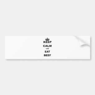 HOUD KALK EN EAT RUNDVLEES BUMPERSTICKER