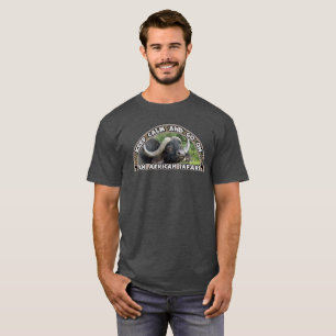 Houd kalm Afrikaans Safari Buffelgras T-shirt