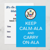 HOUD KALM-ALA EN DRAAG ON-ALA Fun Inauguratie Kaart (Voorkant / Achterkant)