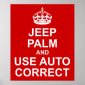 Houd kalm Auto Correct Poster van de Bron (Voorkant)
