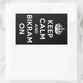 Houd kalm & Bikram op Sticker (Tas)