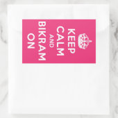Houd kalm & Bikram op Sticker (Tas)