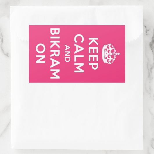 Houd kalm & Bikram op Sticker (Tas)
