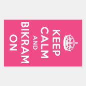 Houd kalm & Bikram op Sticker (Voorkant)