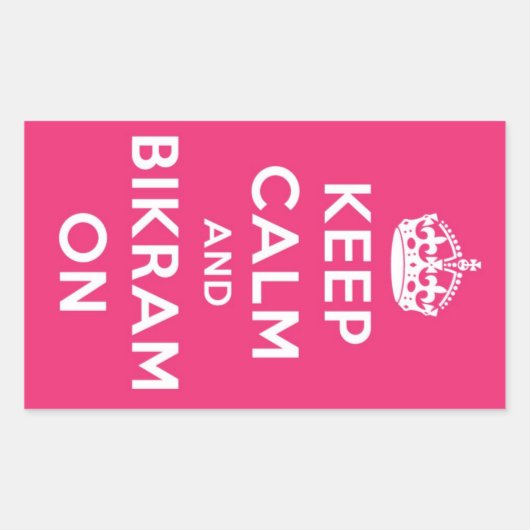 Houd kalm & Bikram op Sticker (Voorkant)