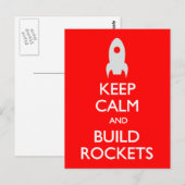 Houd kalm bouwen het briefkaart van Raketten (Voorkant / Achterkant)