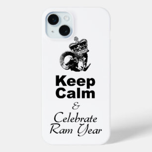 Houd kalm Celebrate Ram Year iPhone Case