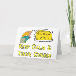 Houd kalm Cheese Pun Kaart