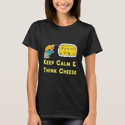 Houd kalm Cheese Pun T-shirt (Voorkant)