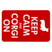 Houd kalm Corgi op grote automagneet Magneet (Horizontaal)