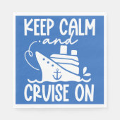 Houd kalm & cruise op aangepaste kleur servet (Voorkant)
