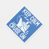 Houd kalm & cruise op aangepaste kleur servet (Hoek)