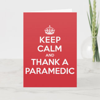 Houd kalm dankzij Paramedic Greeting Note Card Bedankkaart