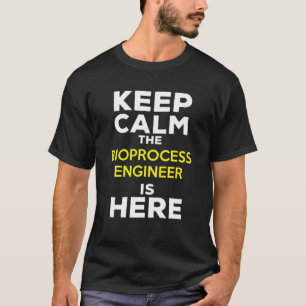 Houd kalm de bioprocesingenieur hier t-shirt